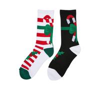 Urban Classics à la Mode X-Mas Candy Chaussettes 2-Pack Gui Sticks Ruban