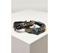 Urban Classics Alice Band With Chain 2-Pack noir/vert foncé - UNI