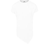 Urban Classics Asymetric Long Tee T-Shirt, Blanc (White 220), Small Homme