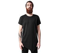 Urban Classics Asymetric Long Tee T-Shirt, Noir (Black 7), Small Homme
