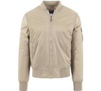 Urban Classics Basic Bomber Jacket Beige Taille: M | Blousons d'aviateurs Outlet | Unisex | Marron