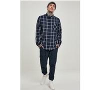 Urban Classics Basic Check Shirt Navy/wht Taille: M | Casual chemises Outlet | Unisex | Bleu