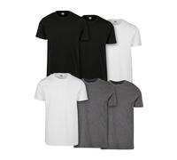Urban Classics Lot de 6 t-shirts Basic manches courtes Homme Noir/Blanc/Anthracite 3XL
