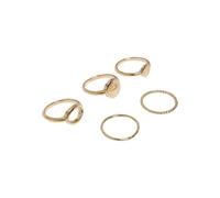 Urban Classics Basic Stacking Ring 5-Pack gold - L/XL