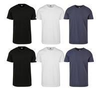 Urban Classics Basic Short Sleeve T-shirt 6 Units Noir 2XL Homme