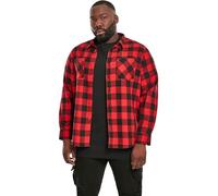 Urban Classics Checked Flanell Shirt Chemise de Loisirs Homme, blc/rouge, XL