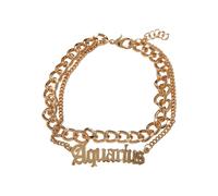 Urban Classics Bracelet de cheville en or du zodiaque aquarius - L/XL