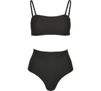 Urban Classics – Ensemble bikini bandeau taille haute Femme Noir XS