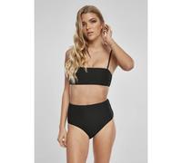Urban Classics – Ensemble bikini bandeau taille haute Femme Noir XS