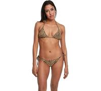 Urban Classics Bikini léopard Femme Bikini Marron/Noir XS 88% Polyester, 12% Élasthanne