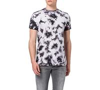 Urban Classics Black Tie Dye Tee T-Shirt, Blanc/Noir, XL Homme
