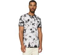 Urban Classics T-Shirt 'Black Tie Dye' noir / blanc naturel, Taille L