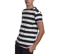 Urban Classics T-Shirt à Rayures pour Homme, Multicolore (Noir/Blanc 00050)., S