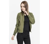 Urban Classics - Veste bomber légère femme - Empiècements gaufrés, poches zippées - Olive M
