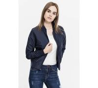 Urban Classics Veste bomber Bomber Parka femme, légère, empiècement gaufré, poches zippées, Bleu M