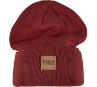 Urban Classics – Bonnet long unisexe en cuir synthétique – Bordeaux, Taille unique