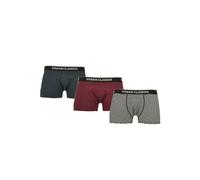 Urban Classics Boxers beige / vert foncé / rouge cerise / noir, Taille S