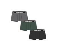 Urban Classics Homme Boxer Short 3 Cale on boxeur, Gris/Vert Foncé/Noir, 5XL EU
