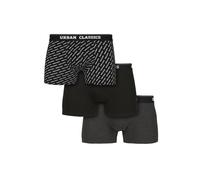 Urban Classics Boxers gris foncé / noir / blanc, Taille XXL