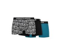 Urban Classics Boxers émeraude / noir / blanc, Taille S