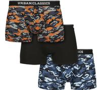 Urban Classics Boxershort Boxer Short 3-Pack Blue Camouflage/Orange Camouflage/Black L