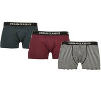 Urban Classics Boxershort Boxer Short 3-Pack Btlgrn/Dblu+Brgd/Dblu+White/Black XXL