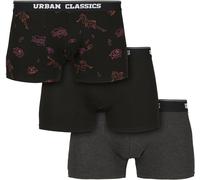 Urban Classics Boxershort Boxer Short 3-Pack Charcoal/Funky Aop/Black XXL