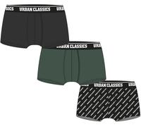 Urban Classics Boxershort Boxer Short 3-Pack Darkgreen/Black/Branded Aop L