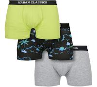 Urban Classics Boxershort Boxer Short 3-Pack Island Aop/Lime/Grey 5XL