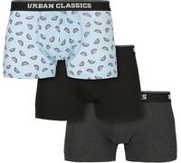 Urban Classics Boxershort Boxer Short 3-Pack Melon Aop+Ch Black S