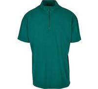 Urban Classics Boxy Zip Pique Tee Green Taille: XS | T-shirts Basiques Outlet | Homme | Vert