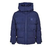 Urban Classics Boys Hooded Puffer Jacket, spaceblue, 158/164 Garçons