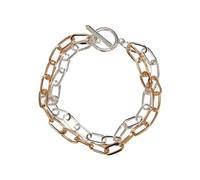 Urban Classics Bracelet unisexe bicolore à couches dorées et argentées, taille L/XL