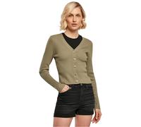 Urban Classics Cardigan en Maille côtelée pour Femme, Kaki