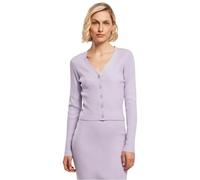 Urban Classics Cardigan en Maille côtelée pour Femme, Lilas, XL