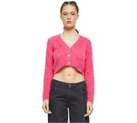 Urban Classics Cardigan en Plumes Cropped pour Femme, Rose Hibiscus