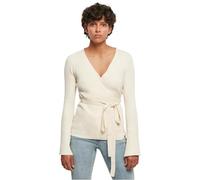 Urban Classics Cardigan femme en tricot côtelé cache-cœur Sable blanc S