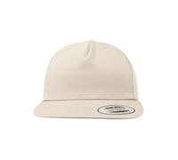 Flexfit Unstructured 5-Panel Snapback Cap, Khaki, One Size