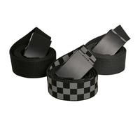 Urban Classics - Lot de 3 ceintures unisexe noir/anthracite S-M 100% polyester
