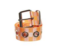 Urban Classics Ceinture avec œillets orange fluo/blanc Small-Medium Mixte