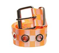 Urban Classics Ceinture avec œillets, Orange Fluo/Blanc, Small-Medium Mixte