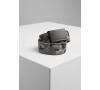 Urban Classics Mixte Canvas Belts Ceinture Sangle en Toile Militaire Unisexe Ajustable Sans Trous Boucle M tal pour Homme et Fem, Mehrfarbig (Grey Camo/Black 01295), Taille unique EU