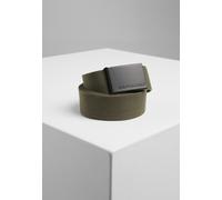 Urban Classics Mixte Canvas Belts Ceinture Sangle en Toile Militaire Unisexe Ajustable Sans Trous Boucle M tal pour Homme et Fem, Gris (Olive/Black 00868), 120 EU