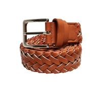 Urban Classics Ceinture en Cuir synthétique tressé, Marron, L/XL Mixte