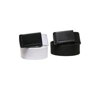 Urban Classics Ceinture en Toile pour Enfants 2-Pack, Noir/Blanc, Taille Unique Mixte