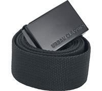 Urban Classics Ceinture Longue en Toile Unisexe Ceinture Noir, 100% Polyester,