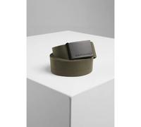 Urban Classics Ceinture Canvas Mixte ajustable boucle métal Olive/Black 120 EU