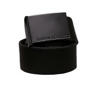 Urban Classics Coloured Buckle Canvas Belt Ceinture, Noir, L/XL Mixte