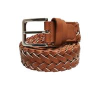 Urban Classics Ceinture unisexe en cuir synthétique tressé, marron clair, S/M