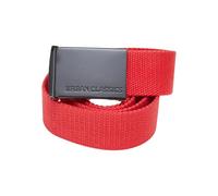 Urban Classics Ceinture unisexe, rouge vif/noir, taille unique
